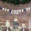 Party Decoration Glitter Gold Silver Baby 1st Birthday ONE Banner Kids Year Old Happy Hanging Bunting Celebrate Decor