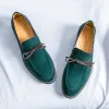 Bow Riband New Tassel Party Loafers для мужчин коричневые повседневные туфли синие туфли Fashion Ink Green Moccasins плюс размер 46