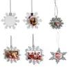 Snowflake Christmas Pendants Ornements sublimation Blank Thermal Transfer Printing BLANK