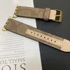 Modemerk Designer Watchbands -riemen voor Apple Watch 8 7 6 5 4 3 2 BANDEN VERVANGING WATCHBAND SPLICING LEDEREN BANDEN IWATCH SERIE