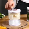 Garrafas de armazenamento Vaços de picles com tampas portáteis à prova de vazamento Jar em forma de suco reutilizável separador de alimentos multifuncional recipiente