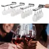 Almacenamiento de la cocina 1 PC Soporte de vías de vinos Partender Stemware Rack de colgantes debajo del gabinizador Organizador de vidrio Herramienta de barra de hierro de vidrio