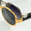 Óculos de sol da moda principal, designer feminino, moldura de acetato oval de meia estrutura, proteção 100% UV, marca de tira de metal gravada, óculos de forma oval para homens