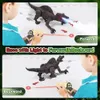 Laser Tracking RC Dinosaur Toys for Kids Remote Control Robot Verisimilitude Sound Spray Boys Girls Childrens Gifts 240511