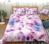 Bedding Stays Snow Bird Feather Set Water Color Tampa de edredão boho colcha rosa Cama pintada de mão meninas florais