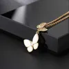 Pendant Necklaces Fashion Double Fly Butterfly Necklace Ladies Light Luxury Retro Personality Clavicle Chain Butterfly Pendant Versatile Gift