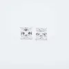 Feiner Schmuckohrringe Quadrat CZ Baguette Diamond 925 Sterling Silber Vermeil Gemstone Stud für Frauen Geschenk