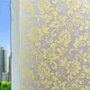 Autocollants de fenêtre Film de vitrail confidentialité statique Électricité Static Cling Grosted Adhesive Maison décorative Hémorative Blanc / Gol Fleur