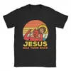 Dames t-shirt Jezus heeft je rug jujutsu retro christelijke t-shirt dames en heren katoen retro korthelige sleve t-shirt plus size top t240510