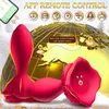 Otros artículos de salud de la salud Vibradores de control remoto de la aplicación de tope de rosa vibrante 9 modos impermeables sile anal toyes para adultos vibrador para principiante T240510