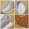 Scarpe eleganti Fujin 7cm Piattaforma sintetica in pelle genuina a cuneo ronzia bling tacchi nascosti tacchi caviglia con stivaletti d'autunno