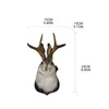 Antlers Rabbit Head Statue Home Decoration 3D Abstract Sculpture Wall Hang Decor Animal Statues Living Room Mural Art Craft 240510