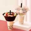 Disposable Cups Straws 5 Sets Plastic Food Cup Tumbler Convenient Drink Portable Compact Bowl Pp Supply Travel