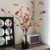 Decorative Flowers Artificial Plant Branch Autumn Faux Leaf Centerpiece Fall Leaves For Home Wedding Office Decor Low Maintenance Table