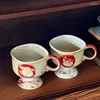 Mugs Japan Exports Medieval Pottery Spray Painted Ceramic Cups With High Appearance Coffee Feet Japanese