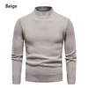 Maglioni maschili 2024 camicia fondo sottile autunno/inverno in fitta per maglione casual maglione a maniche lunghe a maniche lunghe