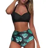 Swimwear de mujeres 2024 Sexy Bikinis Florial Impresión Tankini Bikini Bikini Brasilio Brasil Traje de baño de 2 piezas