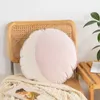Pillow 40cm Simple Round Velvet Cover Small Fresh Sofa Covers Tatami Homestay Decor Pouf Siesta Case