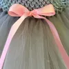 Mädchen Kleider Mädchen graue Maus Tutu Kleid Kids Häkel Tüll mit rosa Blumen und Haarbogen Kinder Geburtstagsfeier Cosplay Kostüm