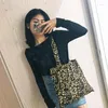 Shoulder Bags High Quality Design Girls Shopping School Books Trip Bag Fashionable Leopard Pattern Ladies Canvas Bolsa Tela