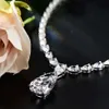 Drop -Ohrringe Ketten Halskette Accessoires CZ Kubikzirkonias Braut Hochzeit Diamant Halsketten Frauen Party