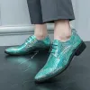 Sapatos de couro de moda masculino patente de couro patenteado ponta pontiagueira brilhante sapatos masculinos vestido masculino