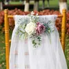 Fiori decorativi sedia 1pc posteriore fiore piante artificiali copri bouquet decorazione di nozze feste outdoor home giardino arredamento