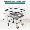 Laundry Bags Rolling Basket With Wheels Wire Cart 4.5 Bushel Home Dirty Storage Organization Garden