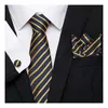 Coupage de cou set en gros couleurs de mix 2023 Nouveau style de mariage cadeau de mariage cravate carrés de poche ensemble cravate noire solide masculin accessoires en forme d'affaires