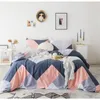 King Duvet Cover 100% Baumwollgrün floraler Set 3 Stück 1 Boho Vintage Blume gemustert 240506