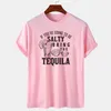 T-shirt feminina Tequila álcool Drivilha de álcool T-shirts Mulheres SLVE SLVE SLVE HIPPPE RETRO VAIA PRAIA CAMISA UNISSISEX Cotton Gráfico TS TOPS T240510