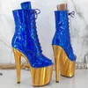 Dance Shoes Fashion Sexy Model Shows PU Upper 20CM/8Inch Women's Platform Party High Heels Pole Boots 137