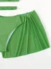 女性用水着XS -Lセクシーでスカートの非対称のおなかを切り取ったしわのあるワンピース水着女性女性バザーバススーツ水泳K5270