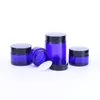 Storage Bottles 5pcs 20G 30G 50G 100G Blue Empty Packing Botellas Rellenables Glass Cosmetic Jar Makeup Container Lotion Bottle Vials Face