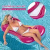 Foldable Inflatable Floating Row Summer PVC Swimming Pool Air Mattresses Water Float Bed Lounger Chair Hammock Beach Party 240509