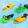 1PC Speed Boat Ship Wind Up Boy Float in Water Kid Toys Clockwork Banho de chuveiro de inverno para crianças meninos 240510