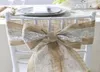 15 240cm Nature Elegant Burlap Lace Chair Sashes Jute Chair Bow Tie For Rustic Wedding Event Decoration3181753