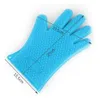 Gloves Oven Baking Thermal Microwave Kitchen Insulation Anti Slip Silicone Five-Finger Heat Resistant Safe Non-Toxic Gloves 1207