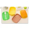 Dîner Hamburger Boîte à lunch Boîte à double couche Bento Bento Lunchbox Children School Container Spoon Fork Table Varelle