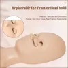 Mannequin Heads Silicone Eyelash Extension Practice Head Training Human Model Facial BEHOUDBAAR Oogmasker Q240510