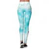 Yoga Outfits Christmas Snow Leggings Women Lady Casual Elasticity Skinny Printed Stretchy Pants Plus Size Fitness #YL10