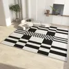 Tapete carpete de sala de estar moderno simples geométrica abstração poliéster tape