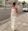 Casual Dresses Mingmingxi Luxury Maxi Formal Occasion Cake Elegant Beige Spaghetti Strap Wedding Party Summer Women's Clothing