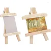 Frames 2 sets Natural Wood PO Solder Small Stupt Stand pour la note de peinture d'image