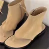 Chaussures décontractées tongs pour femmes Toes rondes à talons bas pour femmes Lignes de couture zapatos à glissière