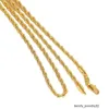 Yellow Solid Gold G/F Men's Women's Necklace 24" Rope Chain Charming Jewelry Best Packaged with