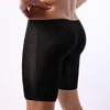 Sous-pants pour hommes sexy soft long boxer sales shorts sport culotte de gueule de renflue sans couture