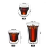 Wine Glasses Creative Tea Glass Cup Double Wall Design Transparent Coffee Mug Restaurant Mugs Drinkware