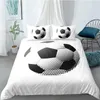 Bedding Sets 3D Design Duvet Cover Set Comforter Cases And Pillow Covers Full Twin Double Single Size Football White Bedclothes