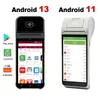Android 13ハンドヘルドターミナルPOSプリンターポータブル58mmサーマルレシートプリンター4G Bluetooth NFCチケット請求書POS PDA IMPRESSORA 240430